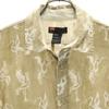 DIESEL Bird Pattern Short sleeve Cotton shirt M Khaki beige Men's Used