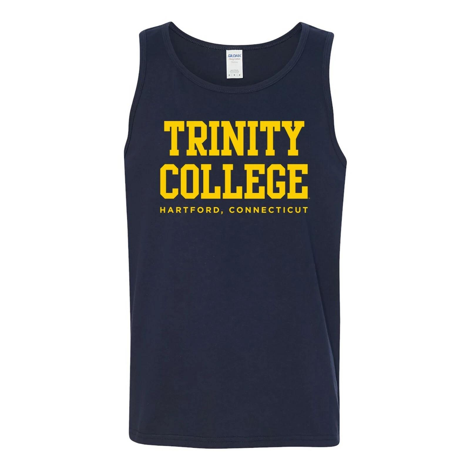 Trinity College University Bantams Basic Block Tank Top - Navy XL
