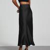 Fashion Satin Party Long Skirt High Waist Solid Color Casual Basic Women Skirts Fishtail Skirt Chic Summer Woman Clothing 2025