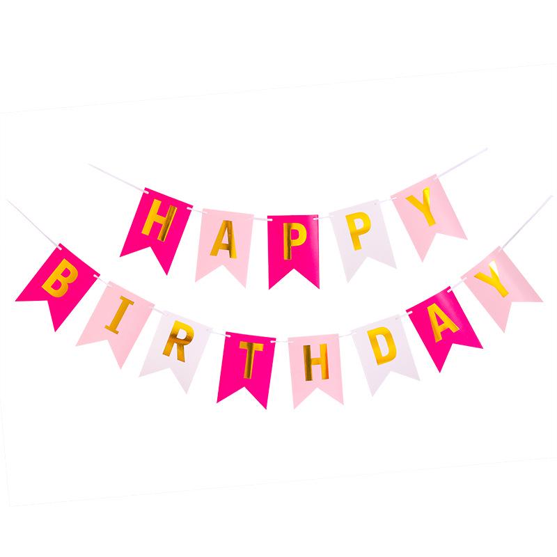 Happy Birthday Fishtail Pull Flag Banner for Children's Parties