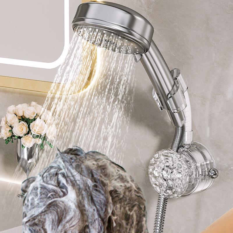 Movable Suction Cup Shower Head Holder for Children's Bathroom - No Drill Bracket Fixator