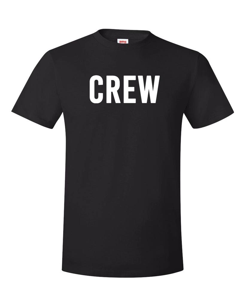CREW Graphic Print Cotton T-Shirt for Events or Volunteers Front & Back Prints