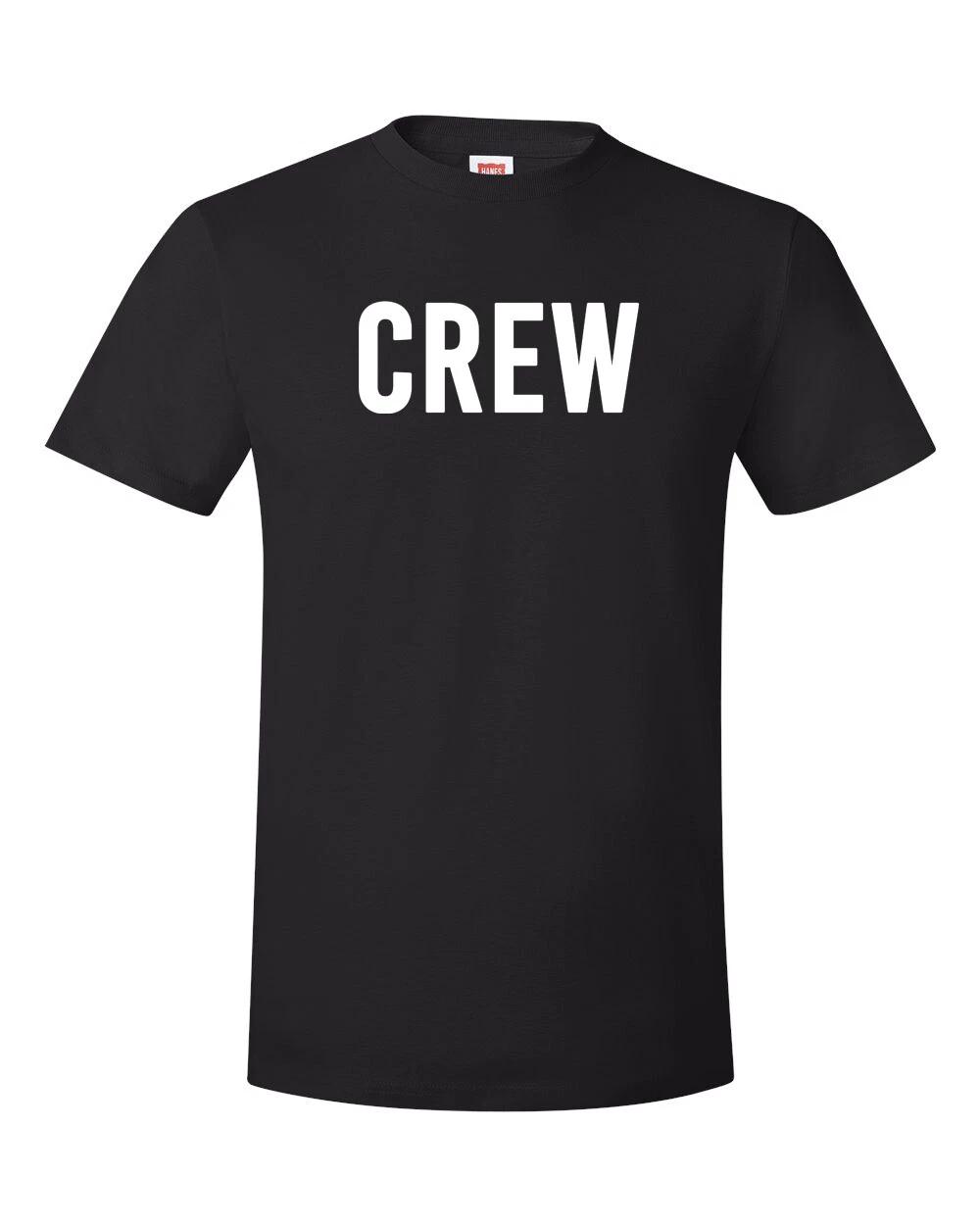 

CREW Graphic Print Cotton T-Shirt for Events or Volunteers Front & Back Prints 4XL