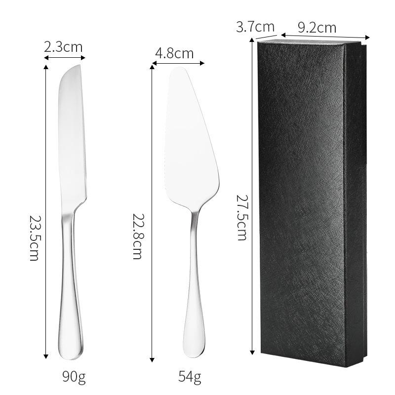 European Style Cake & Pizza Spatula Set - 410 Stainless Steel, Set of 2, Gift Box for Birthday Parties