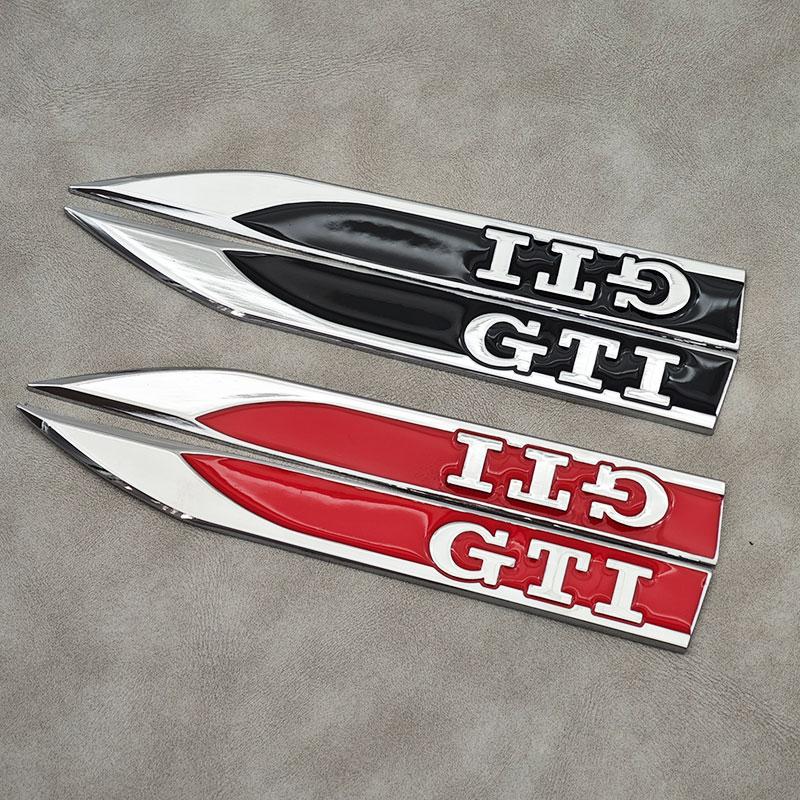 2db/szett 3D Fém Autó Sárvédő Oldalsó Matricák Embléma Jelvény Go-lf Polo Passat Jetta Kiegészítők