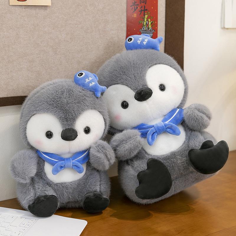 Fish Tie Bow Penguin Plush Toy Animal Stuffed Doll Cute Decoration Kids Gift