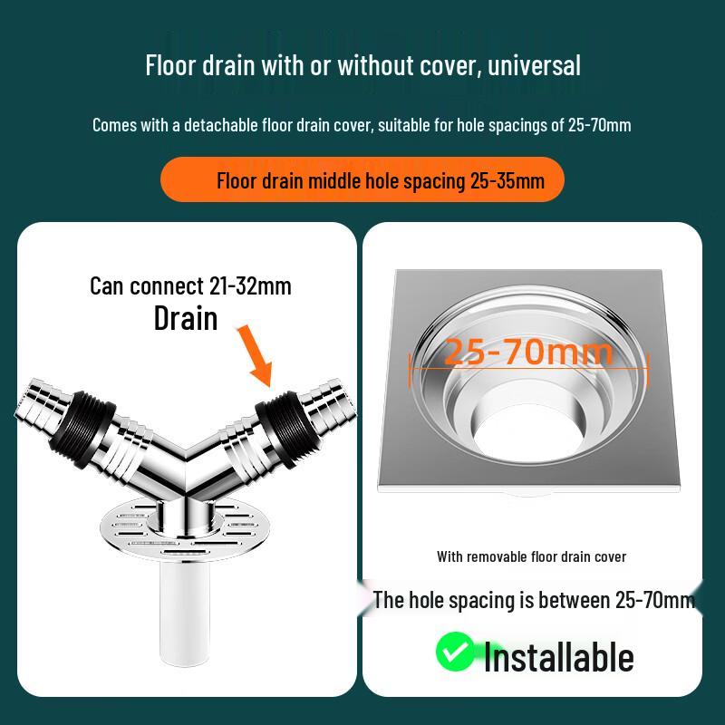 Washing Machine 3-in-1 Drain & Floor Drain Adapter