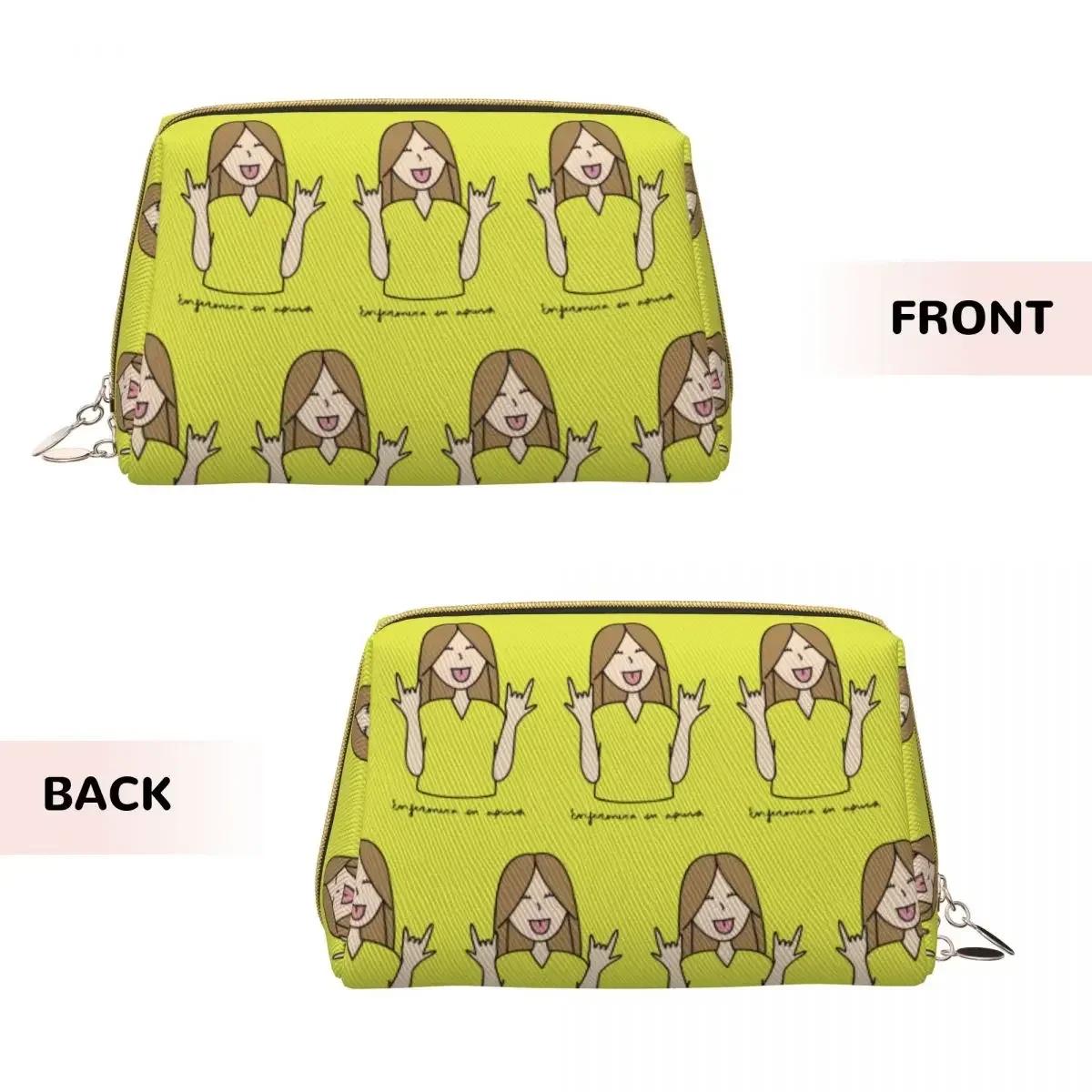 

Enfermera En Apuros Cosmetic Bags Portable Leather Makeup bag S разноцветный