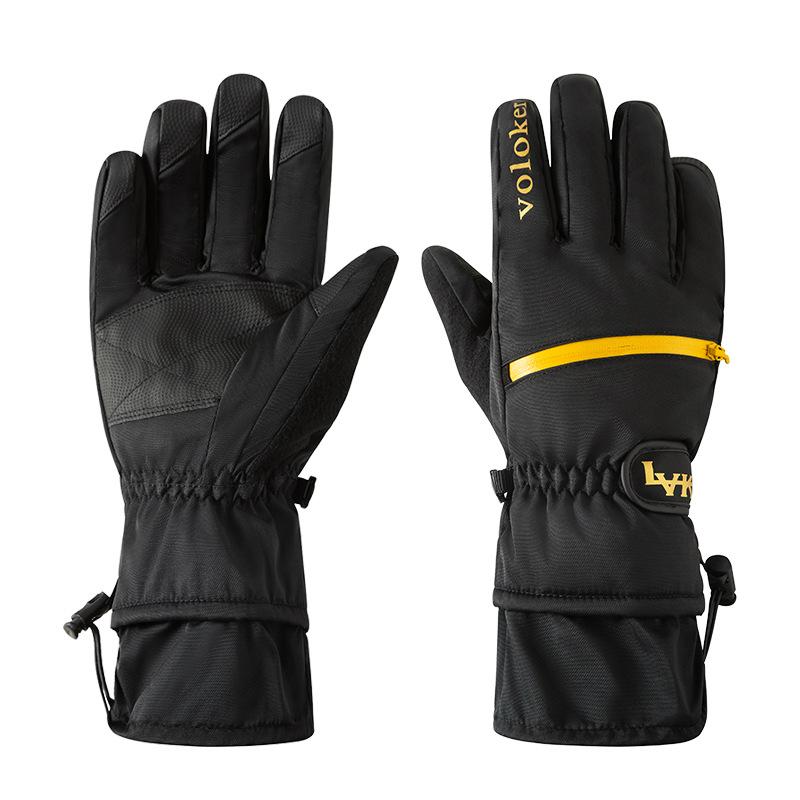 

Лыжные перчатки для женщин, сенсорные, зимние, ветрозащитные, непромокаемые, с флисом, утолщенные, теплые, мужские перчатки для езды на мотоцикле adult average size