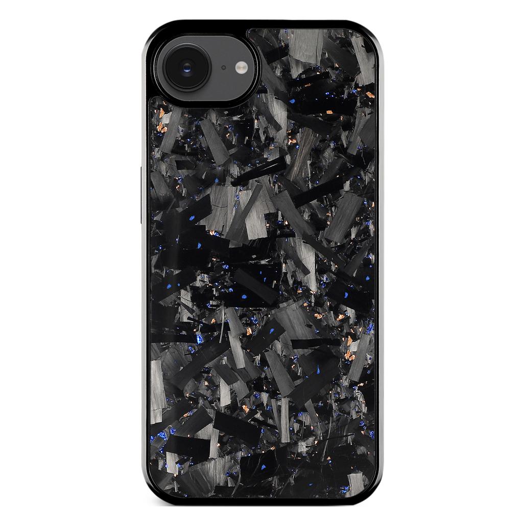 Für iPhone 16e Hülle Große Geschmiedete Textur Aramidfaser+TPU Handyhülle