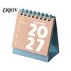 2027 Desktop Calendar Mini Desk Calendar, Spiral Bound Standing Flip Monthy Schedule Planner Small for Home Office