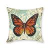 Hug Literary Retro Butterfly Flower Print Pillow Home Bedroom Sofa Decorative Cushion Cushion Cover