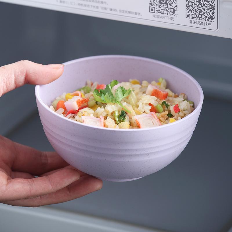 12cm Japanese Rice Bowl Soup Noodle Creative Fruit Salad Wheat Flavor Family Children Daily Use Small Bowl 2pcs Set