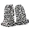 Y2K Furry Leg Warmers Leopard Print Plush Leg Coverings Vintage Winter Leg Warmers  Spicy Girls