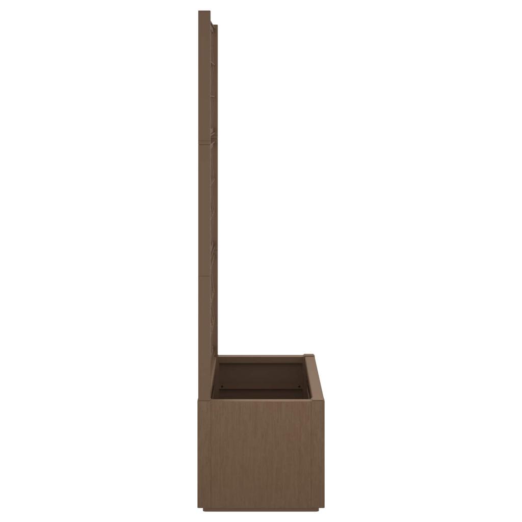 Garden Planter with Trellis Brown 80 X 36 X 140 Cm PP