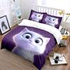 White Cat, Purple Background, Big Eyes Duvet Cover Set With 3D Printing Design Soft Polyester Bedding Set All-Season Comfort
