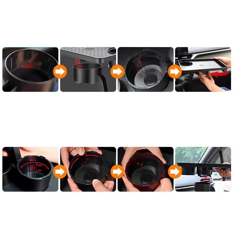 Lulubelle Car Cup Holder Tray Expander Portable Meal Tray