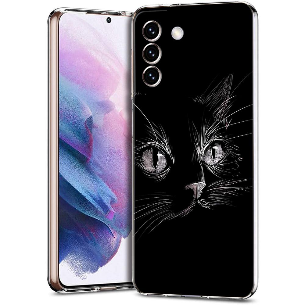 Transparent Phone Case Cover for Samsung Galaxy S25 S24 S23 S22 S20 S21 FE Ultra S24 S23 S10 S10E Plus 5G Proud Cat Pattern Bags
