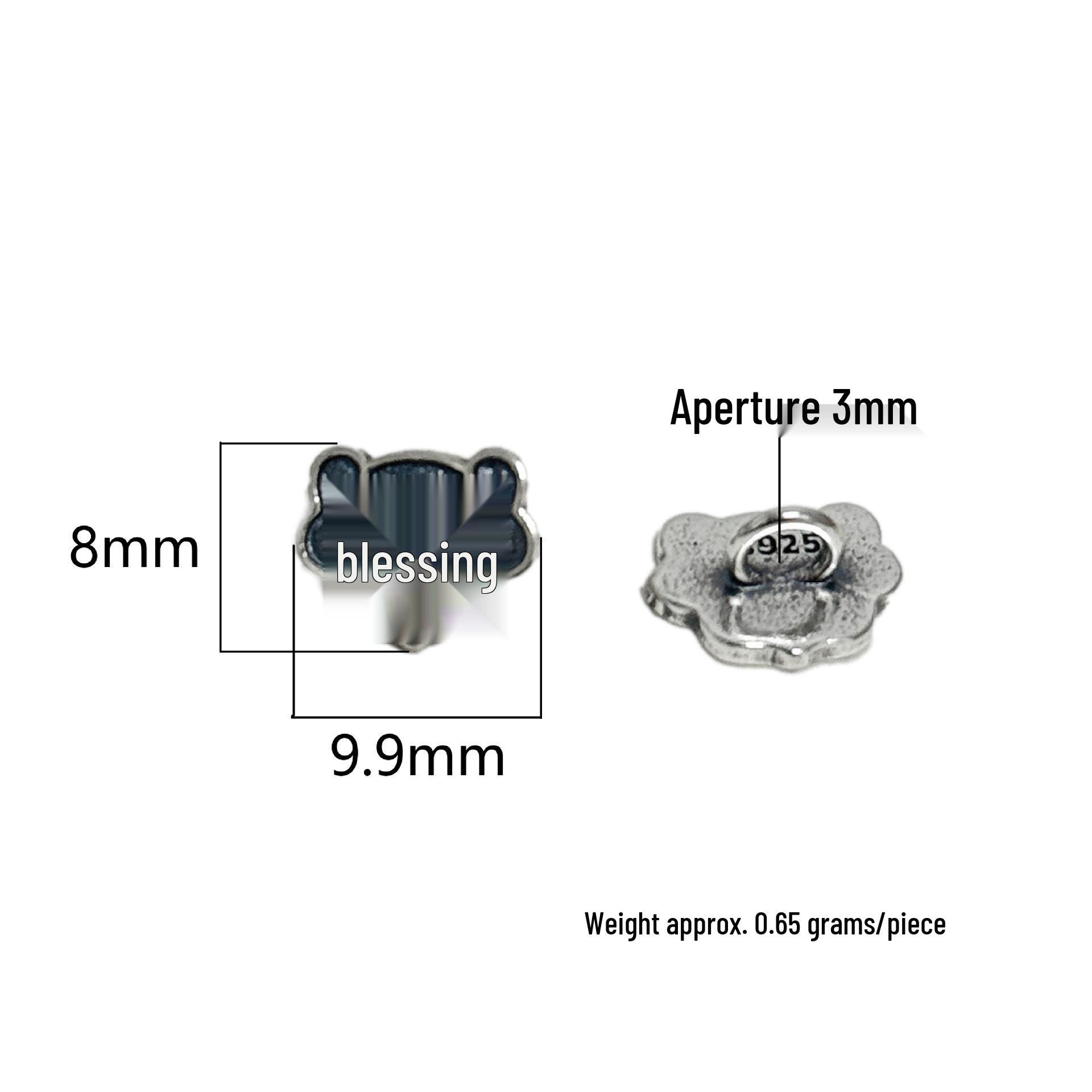 S925 Sterling Silver Ruyi Fu Character Button Clasp for DIY Bracelet/Necklace Silver Jewelry S925 Silver