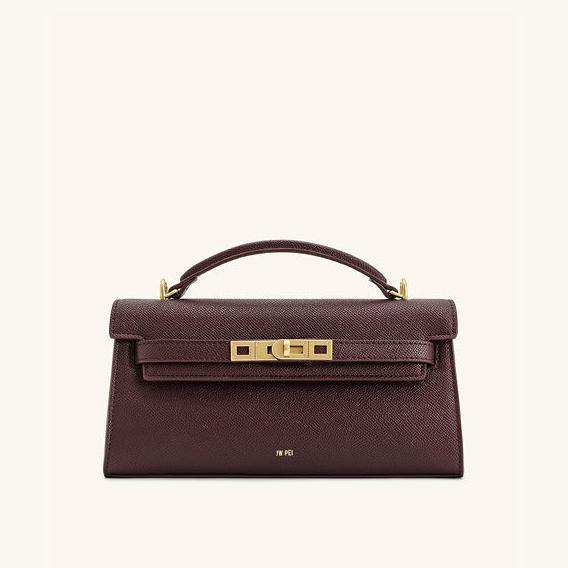 JW PEI Noor Dames Handtas met Krokodillenpatroon Leer Mini Tophandvat Portemonnee Gestructureerde Crossbody Tas Mode Tote Geïnspireerd door Ontwerpers 24x8x12.5CM