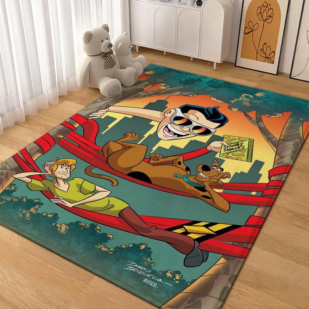 Scoobydoo Spooky Mystery Adventure Indoor Rug Nonslip Easyclean Carpet For Entryway Hallway Balcony Home Party Decor New Year Gift