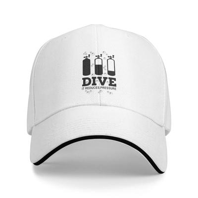 Fashion Unisex Scuba Diving Baseball Cap Adult Dive Diver Quote Adjustable Dad Hat for Unisex Women Sports