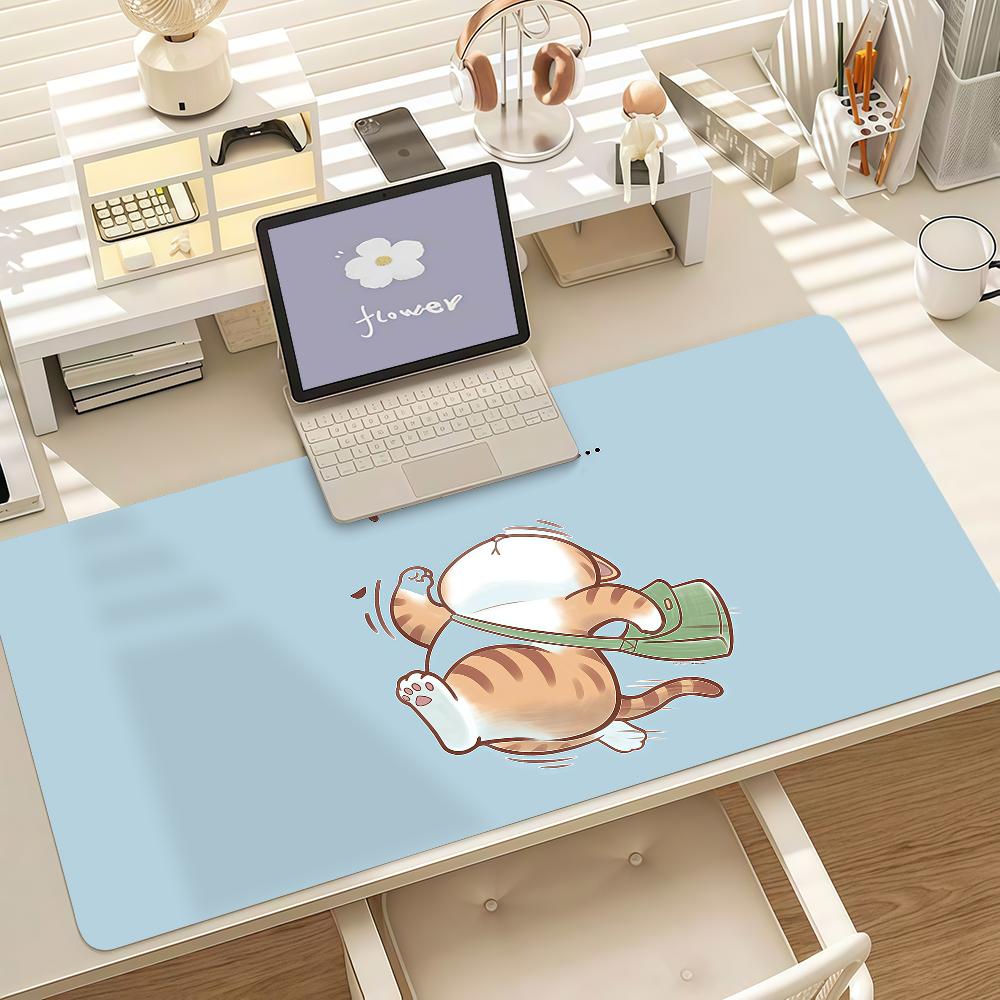 Cartoon Katze Mauspads Anti-Rutsch Gummi-Kante Verriegelt Verdickt Laptop Gaming Schreibtischmatte