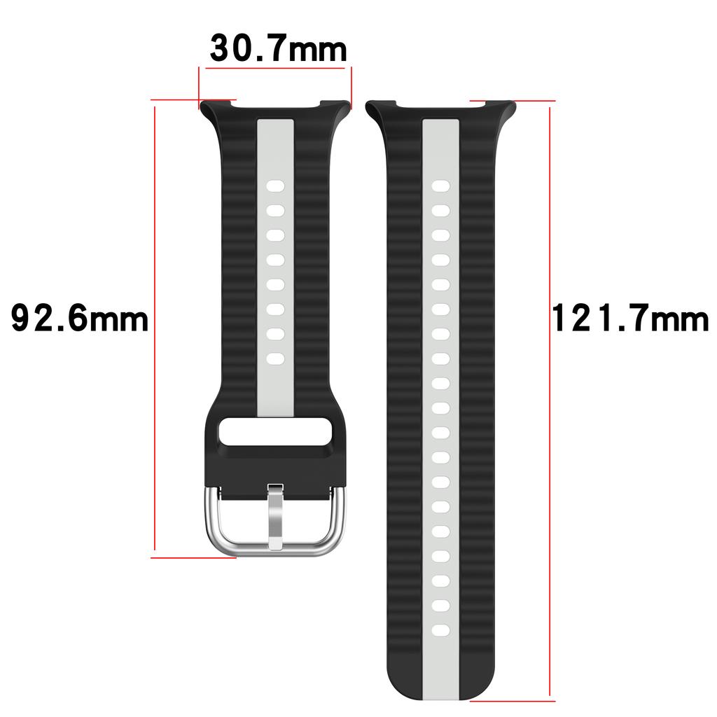 Two-tone Silicone Strap for Samsung Galaxy Watch 8 44mm 40mm Original Bracelet Belt Correa for Galaxy Watch 8 Classic 46mm Band
