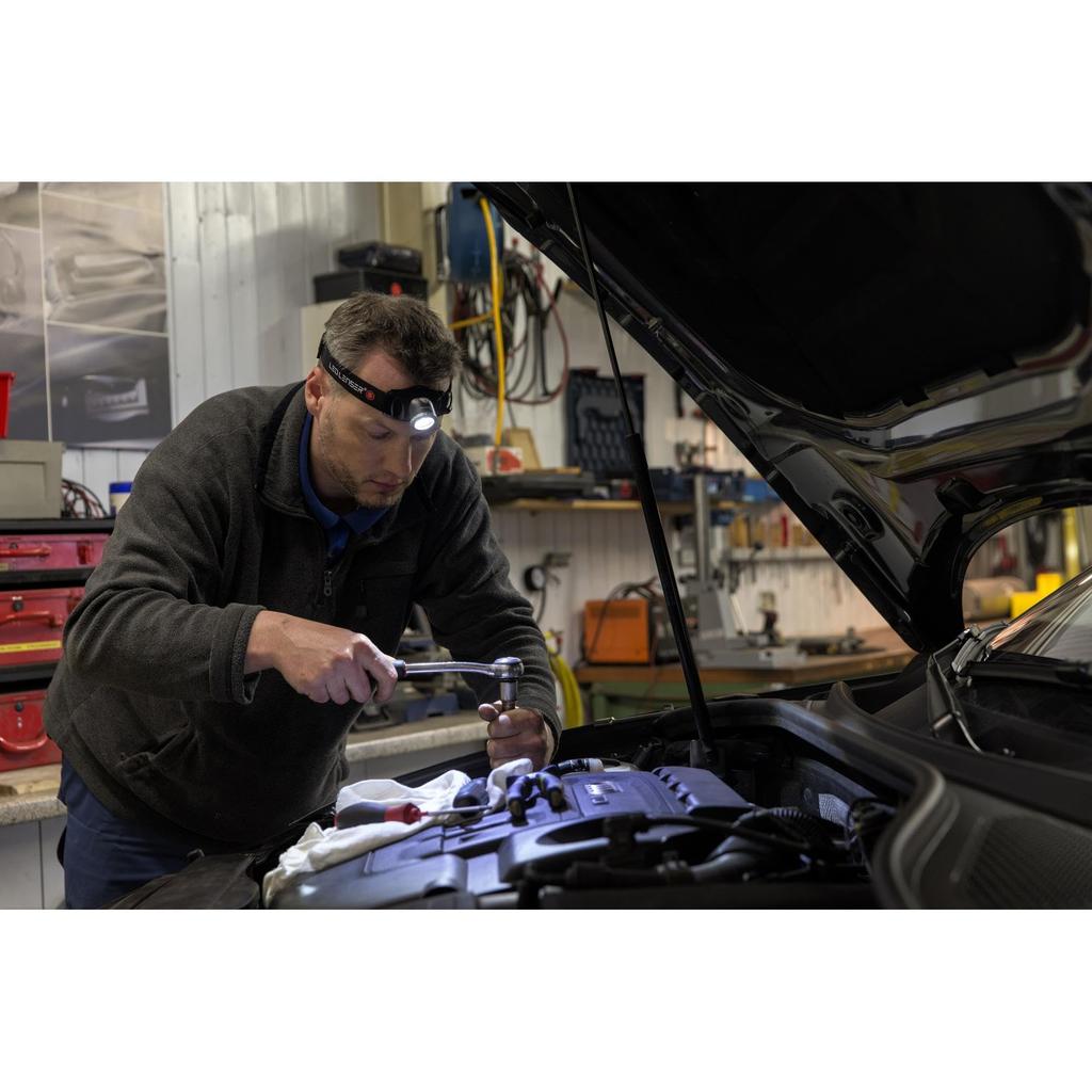 Ledlenser (Piros lencse) Vízálló H8R LED fényszóró, USB-ről újratölthető [Eredeti japán termék]