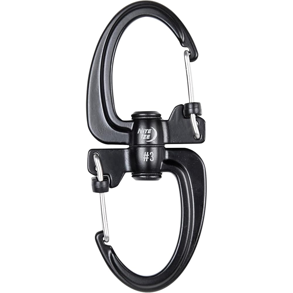 Nite Ize S-Biner 360° Slide Lock Carabiner #3 Durable Multi-Use Clip for Outdoor and Camping Activities