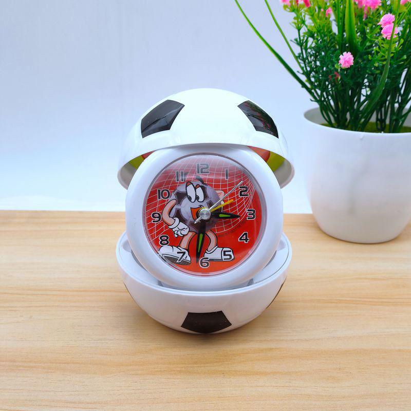 Kreativer Cartoon-Wecker für Jungen, faltbarer, tragbarer kleiner Wecker für den Heimgebrauch, Wecker im Basketball-Fußball-Stil, ZE604