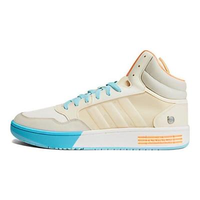 Scarpe da Skate Alte Neo Hoops 3.0 Mid Antiscivolo Resistenti Sneakers Unisex Grigio Blu Arancione HP9946