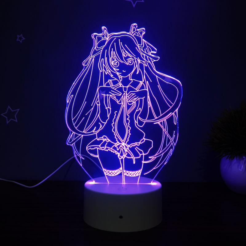 3D LED éjszakai fény: Hatsune Miku, Douluo Kontinens, Sailor Moon Animáció