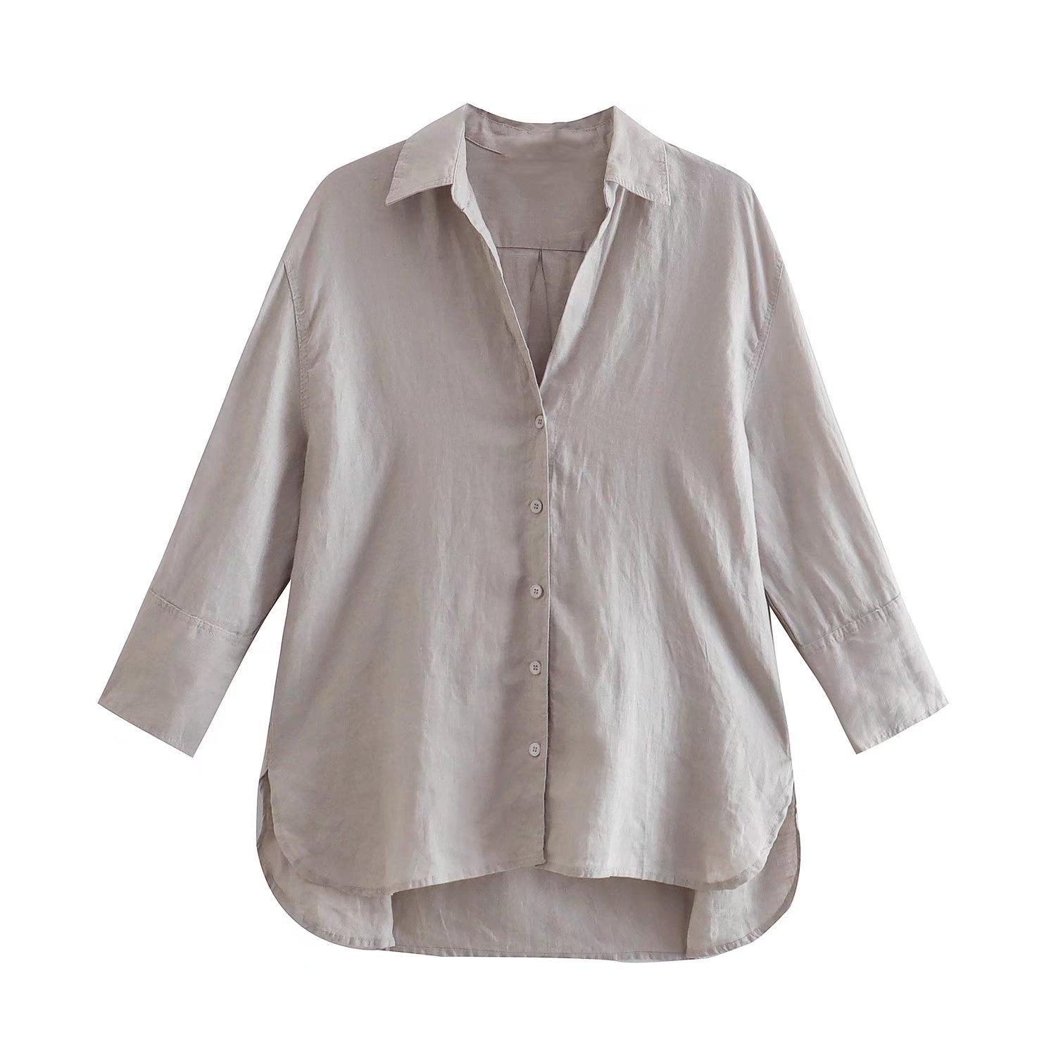 

Женская блузка с длинным рукавом, шикарная женская высококачественная повседневная женская рубашка, рубашка большого размера L абрикосовый