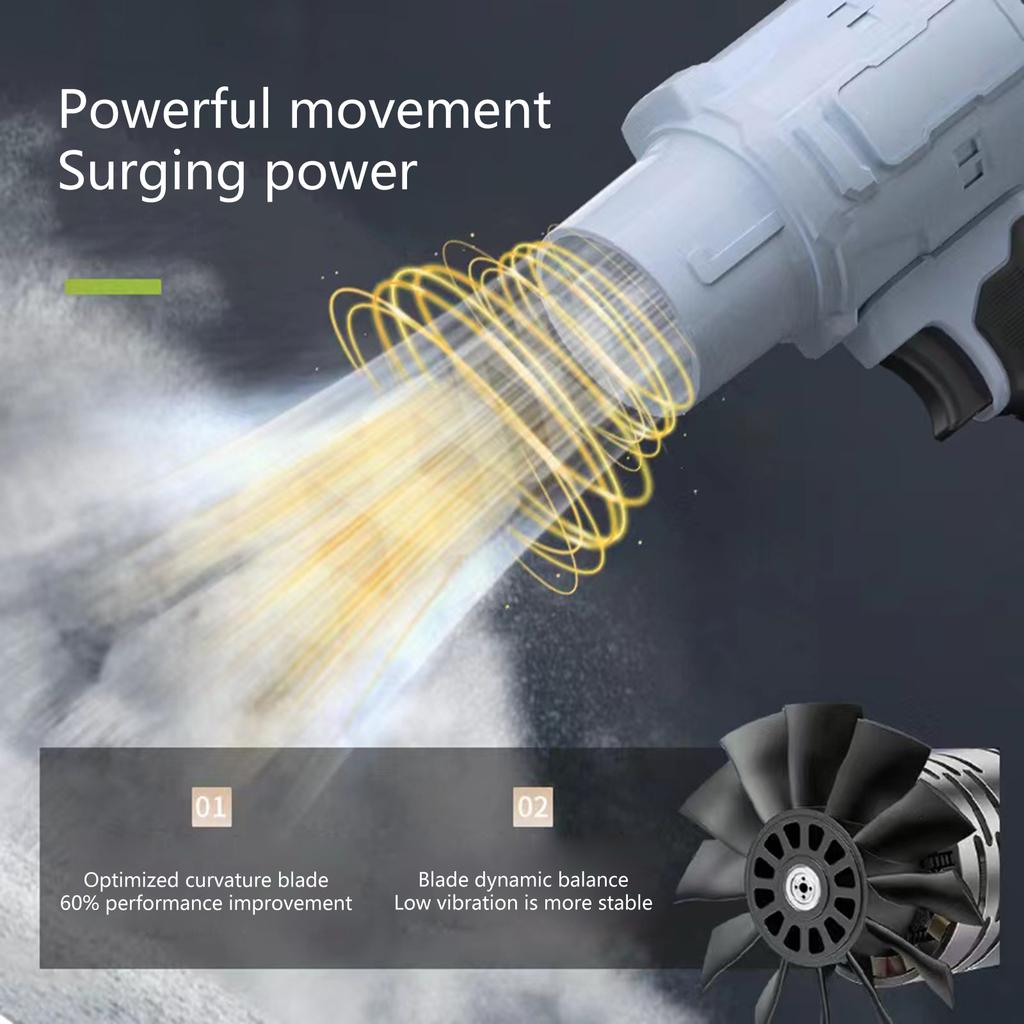 Akumulatorowa dmuchawa Turbo Jet 21V Wysokiej mocy dmuchawa do liści do mycia samochodu i pielęgnacji trawnika Idealna do użytku domowego na zewnątrz