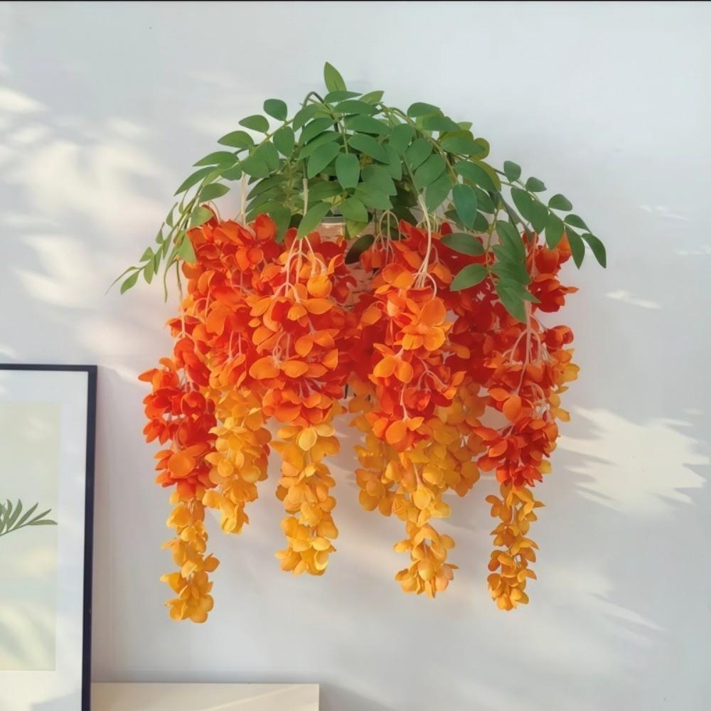 96cm Long Branches Artificial Wisteria Flowers Hanging Trailing Realistic Decorative Artificial Fake Flower