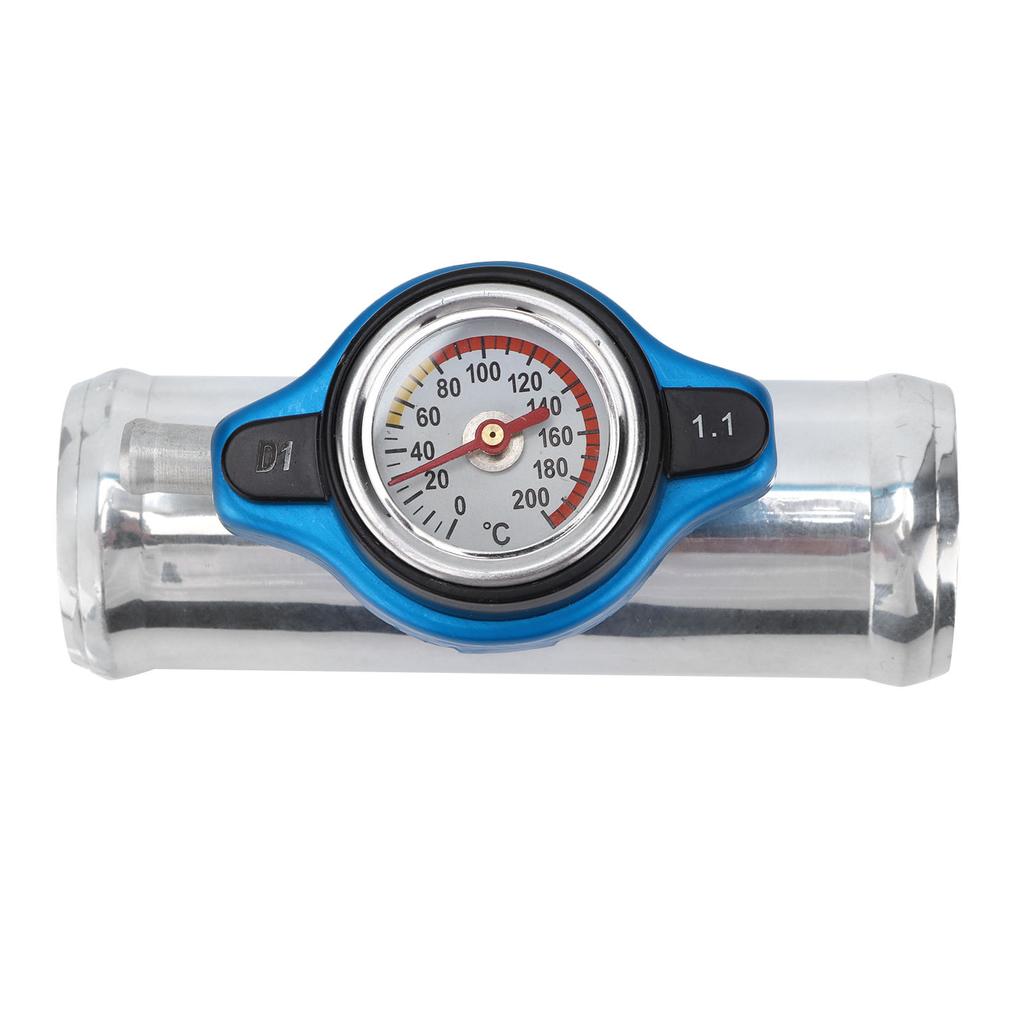 38mm 1.5in Inline Kühlerfüllschlauch Aluminium mit Temperaturanzeige für Motor