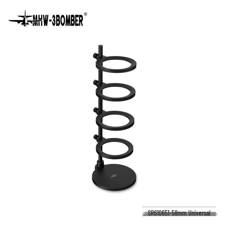 MHW Magnetic Bar Storage Rack with Pink Bowl, Coffee Machine Utensil Shelf, Tamping Cloth & Distributor