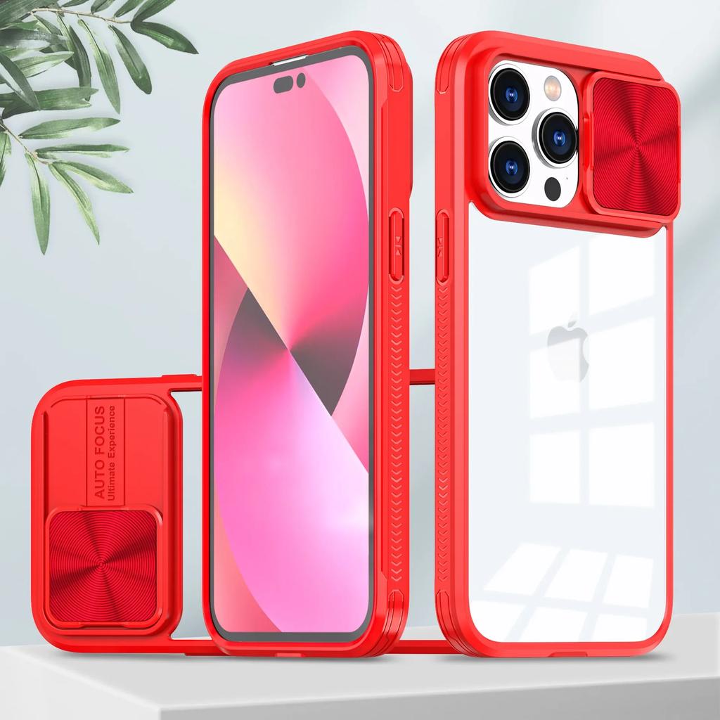 Luxury Slide Camera Cover Lens Protection Clear Case For iPhone 16 Pro 15 11 12 13 14 Pro Max XS XR X 7 8 Plus Hard Bumper Cover