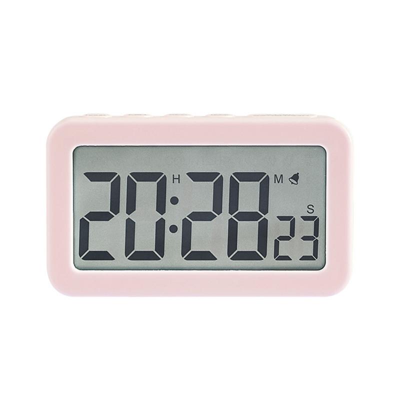 Digital Alarm Clock Battery Operated 12/24H LCD Display Desktop Clock With Snooze Mode Timer For Bedrooms Travel