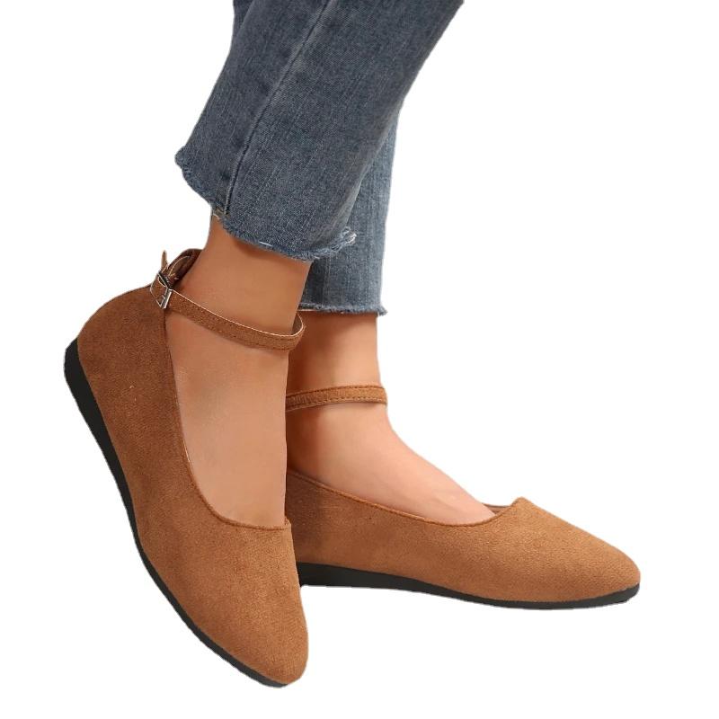 Scarpe comode piatte, scarpe da esterno primaverili ed autunnali, scarpe da donna retrò, scarpe casual da mamma, scarpe alla moda, calzature con suola leggera