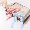 Sweet Bow Ribbon Hair Clip French Style Women Hairpin Fashion Satin Bow Hair Clip  Girls
