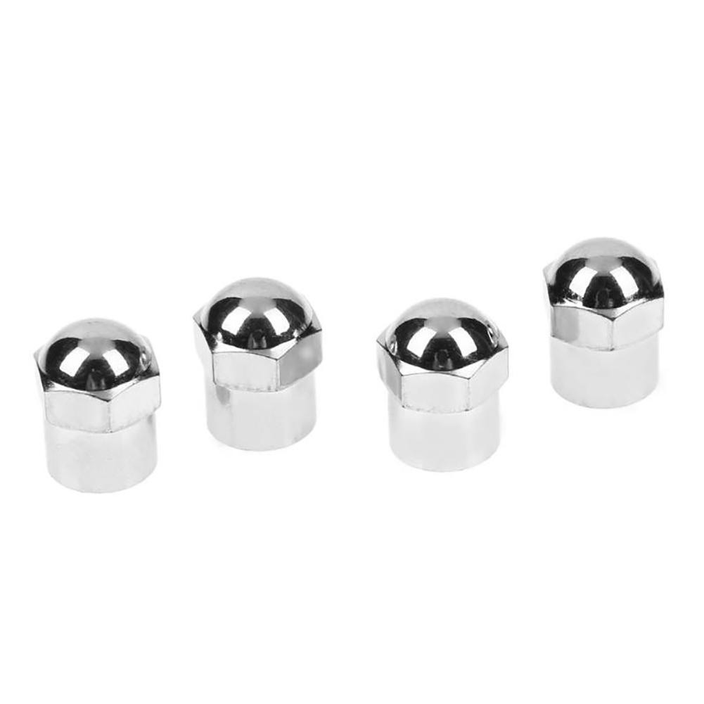 Buy 100pcs Chrome Plated Plastic Flat Head Tire Air Pressure Valve Stem