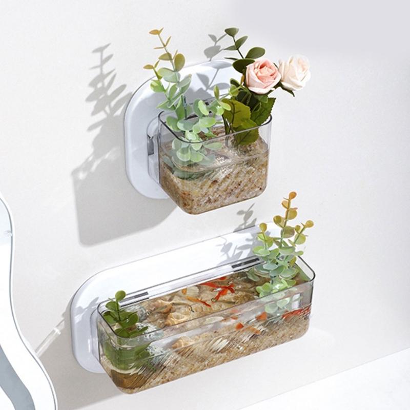 Wall Hanging Aquariums Tanks Office Wall Fish Tanks Wall Mounted Fish Bowl for Modern Home Decoration