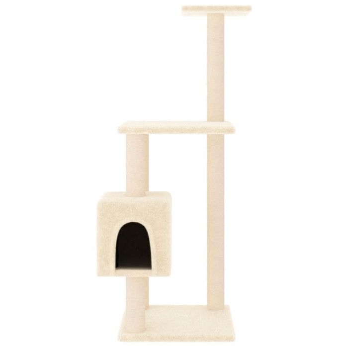 VidaXL Cat Tree with Sisal Scratching Posts Cream 104 Cm 171469