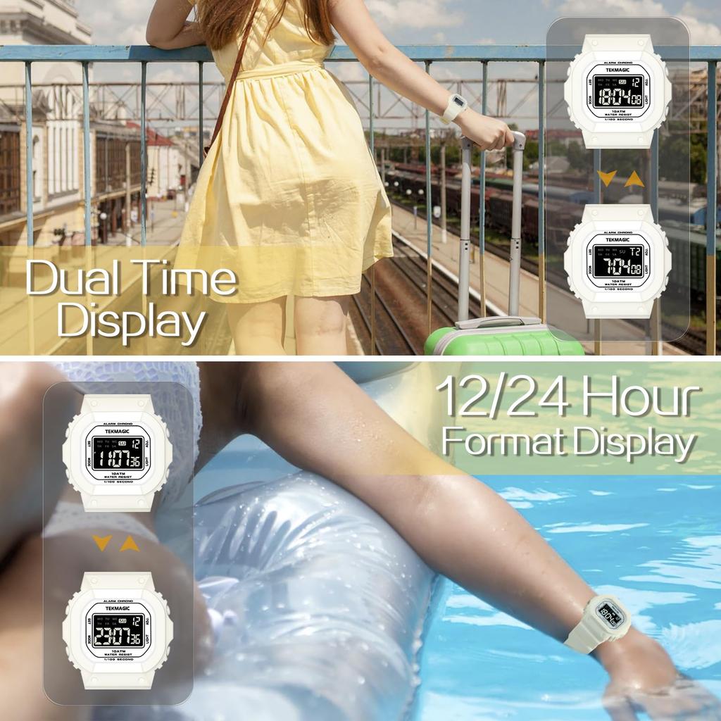 10 ATM Water Resistant Multifunctional Sports Alarm Surfing with Dual and or Display Watch, Girls' Watch, Watch, Watch, Diver's Watch, Stopwatch,