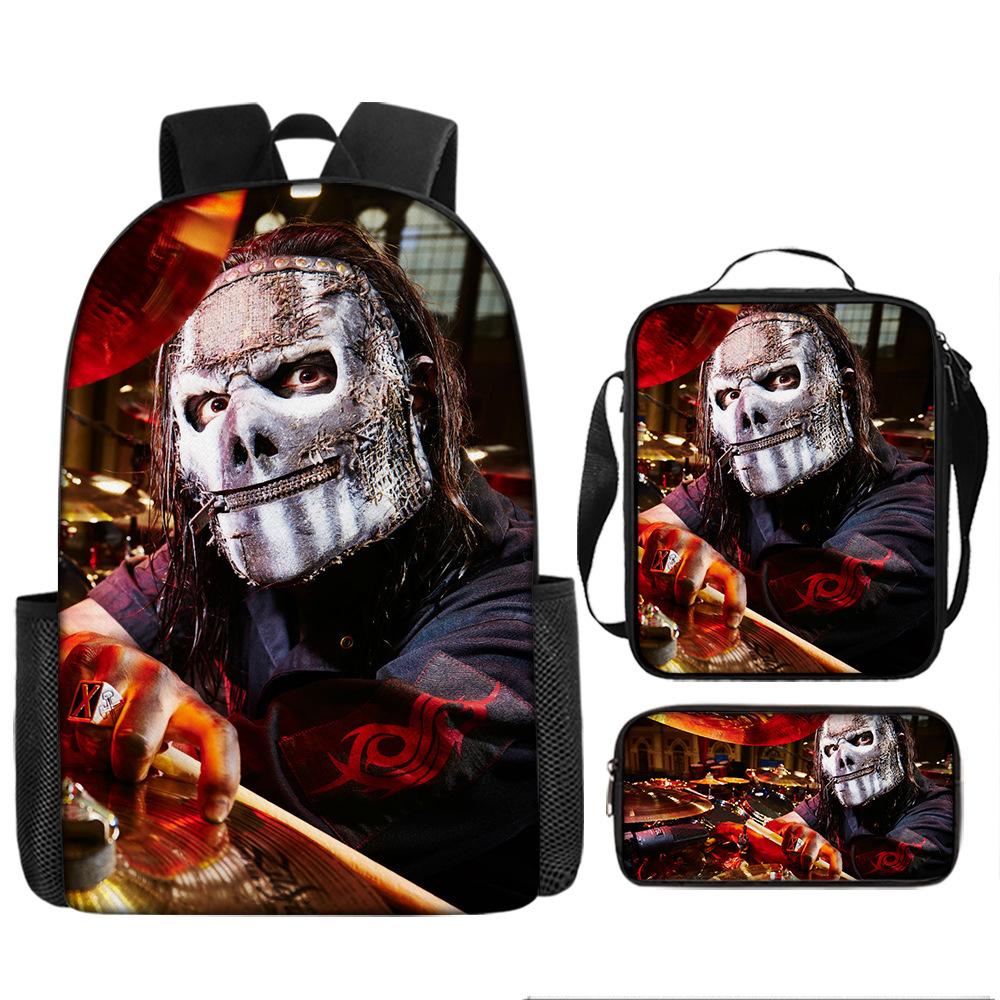 Plecak na Halloween Ciężki Metal Rock Slipknot Plecak z Nadrukiem Cyfrowym Torba na Ramię Piórnik