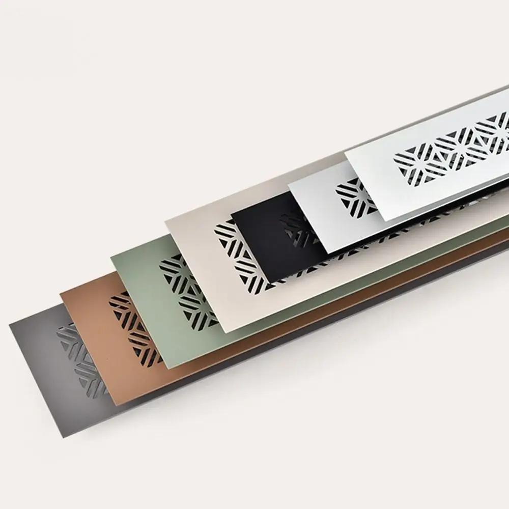 Aluminiumlegierung Lüftungsgitter Rechteckig Jalousie Lüftergitter Abdeckung Atmungsaktives Netz 50/80mm Breit Lüftungsloch Dekoration