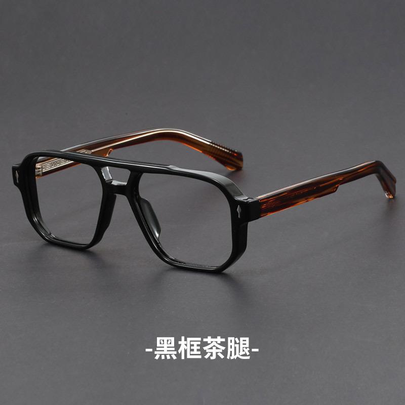Anti Blue Light Reading Glasses Men Retro Women Double Bridges Square Glasses Frame Fashion Men Photochromic Myopia Sunglasses 2