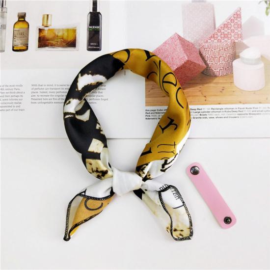 Cotton And Linen Small Square Scarf Silk Scarf Women'S Spring And Autumn New Style Artistic And Versatile Fashionable Temperament Headband Scarf